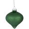 3-Finish Glass Christmas Ball and Onion Ornaments - 3" (80mm) - Forest Green - 9ct